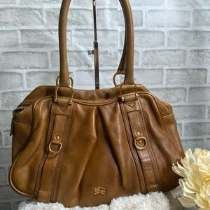 Burberry Ashbury Vintage Blue Label Tan Leather Shoulder Bag